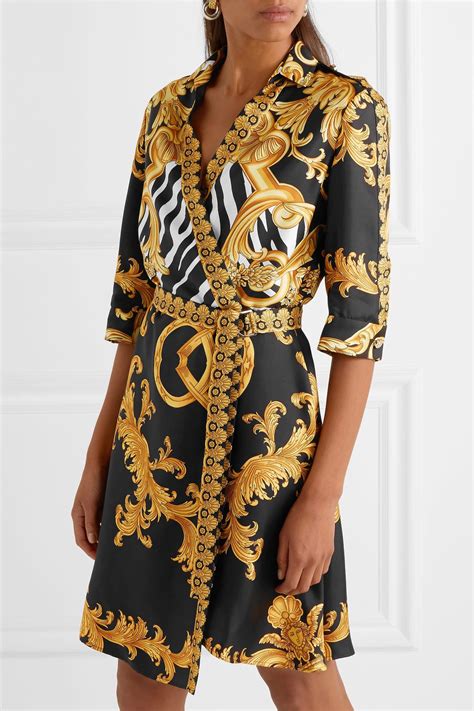 versace print dress